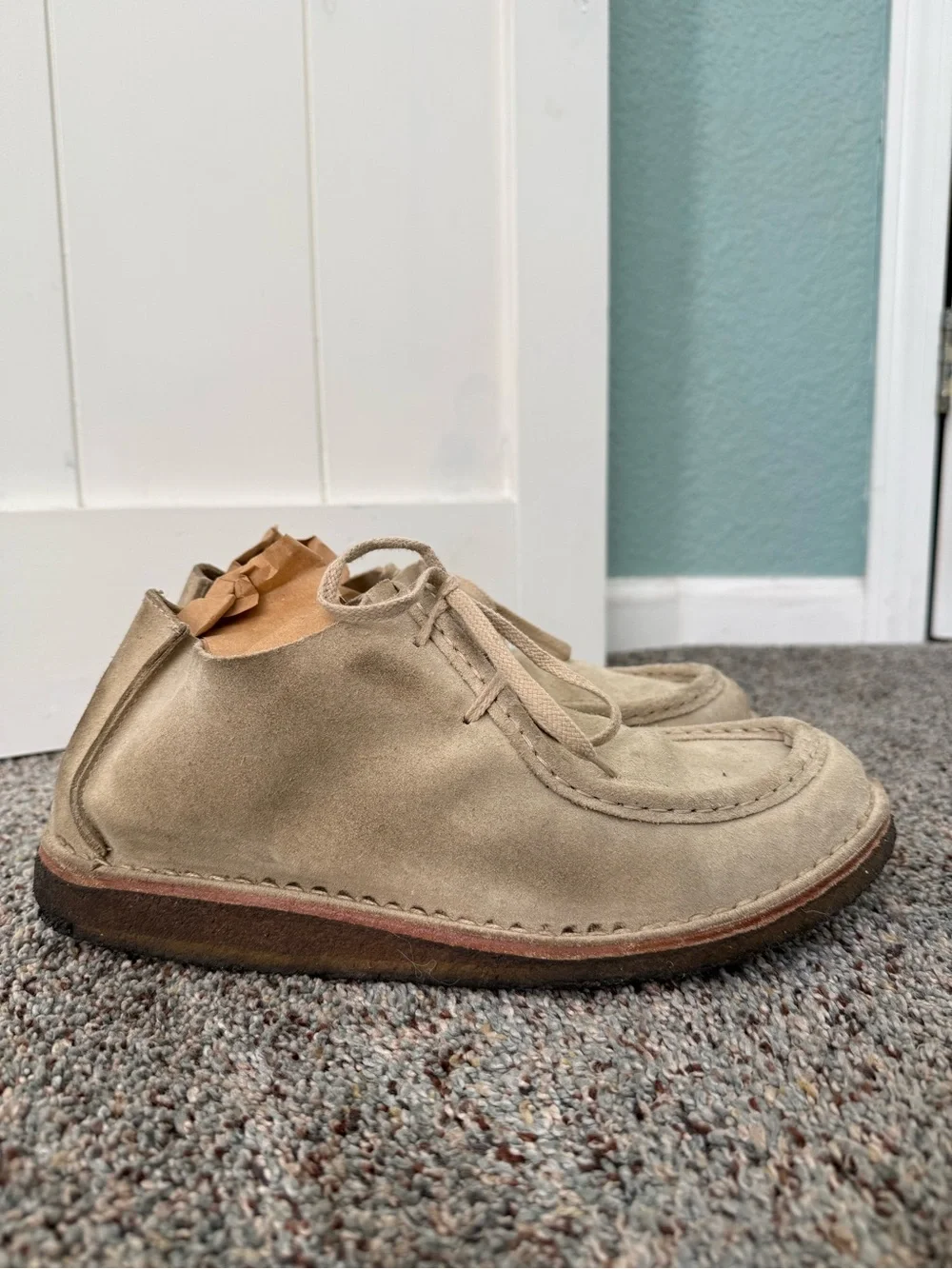 Astorflex BEENFLEX Stone Beige Suede Derbies 9